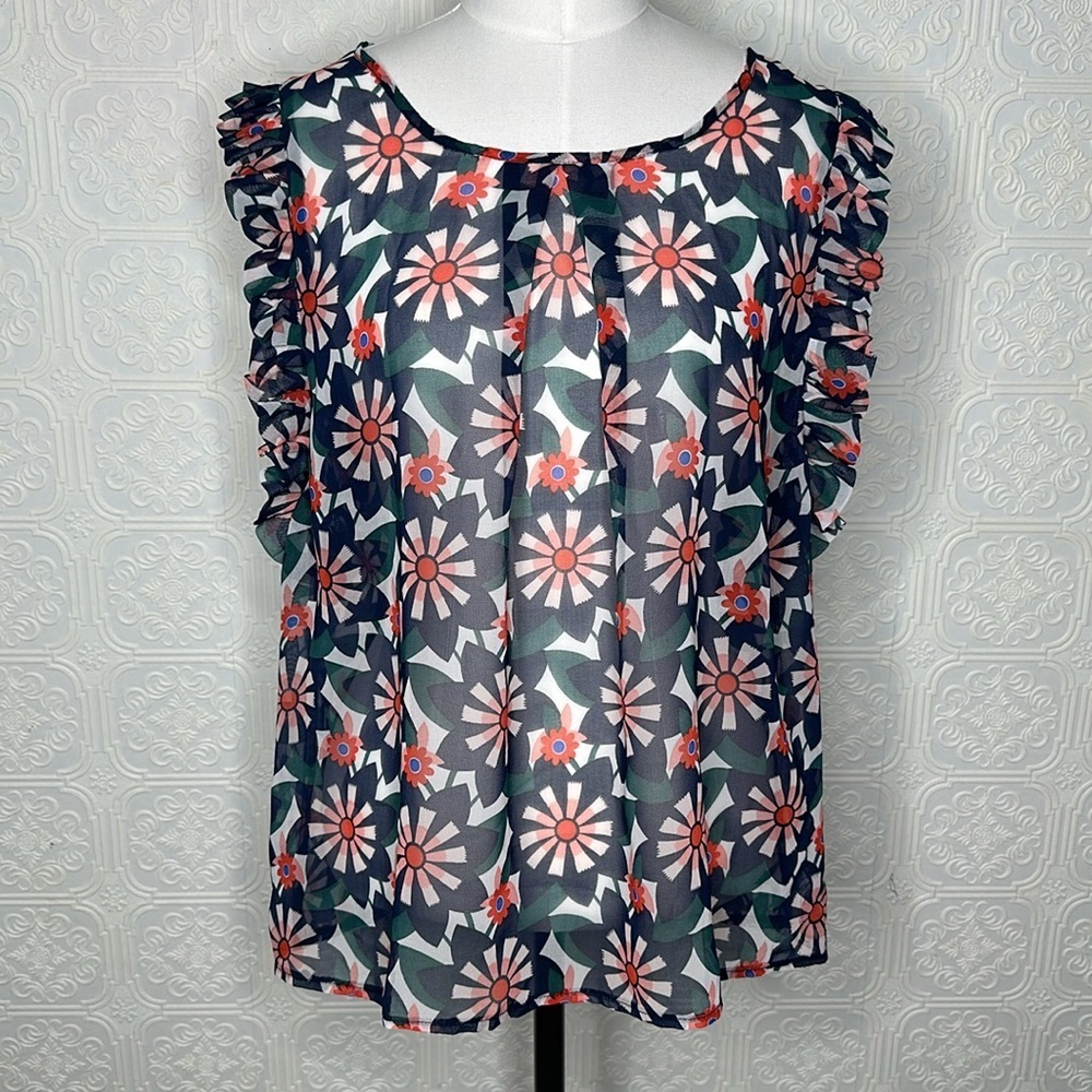 Molly Bracken | Ruth Ruffle Sleeve Tank Blouse - Picture 3 of 10